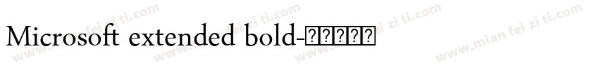 Microsoft extended bold字体转换